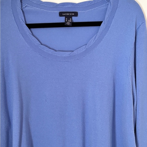 Lands’End Women’s Classic Blue Sweater Size 2XL - Picture 4 of 16